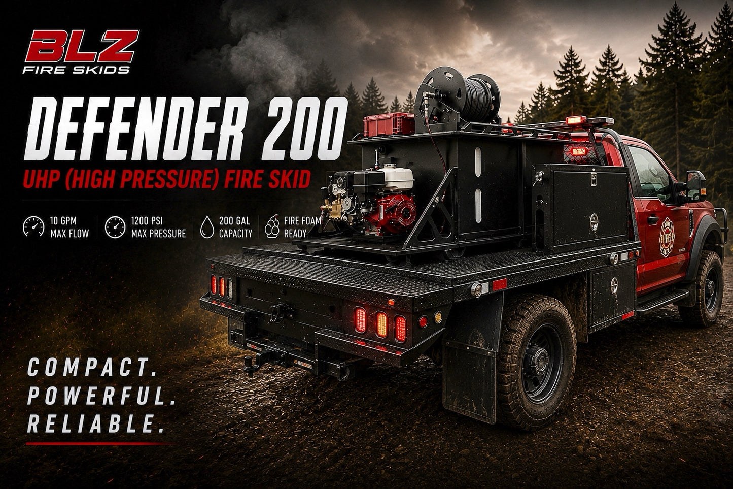 Defender 200 Brush Truck Fire Skid